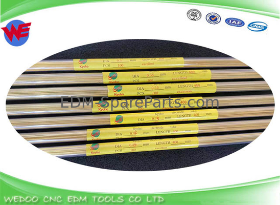 EDM Tubos de latão / cobre 0,35x400mmL 0,28*400mmL 0,33*400mmL 0,1*200mmL 0,15mm